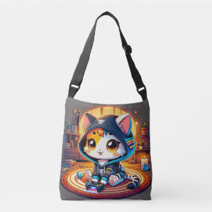 Bolsa Ajustável Gamer Cat Cozy em um Hoodie