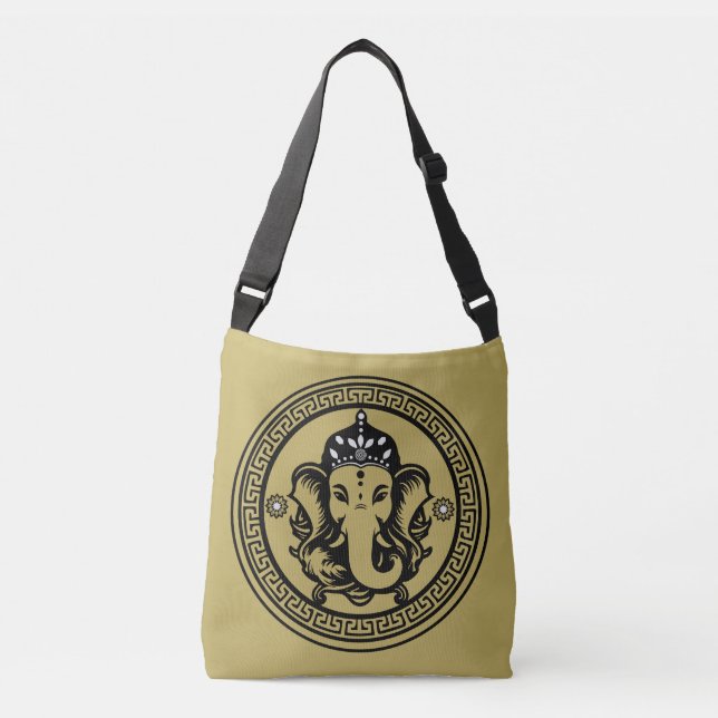 Bolsa Ajustável Ganesha Themed Hindu Art Print (Frente)