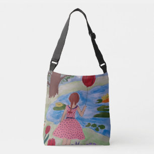 Bolsa Ajustável Garota Com Um Balão Vermelho