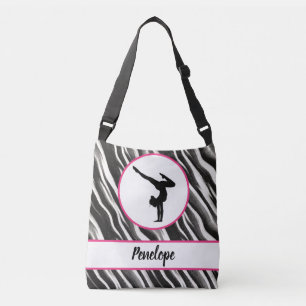 Bolsa Ajustável Garotas Manipulam Zebra Imprima Peles Faux