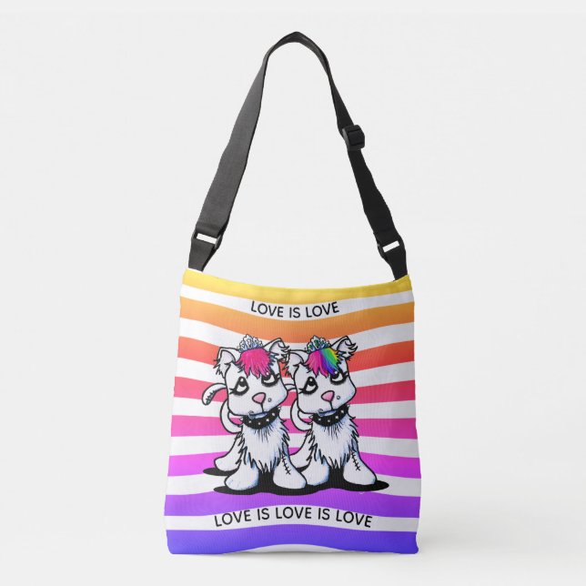 Bolsa Ajustável Gatinhos Arco-Íris (Frente)