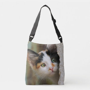 Bolsa Ajustável Gato Curioso Gato Curioso Rezando Olhos Retrato Fo
