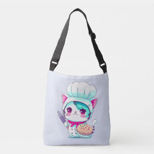 Bolsa Ajustável Gato de cozinha de pastelaria com torta e faca