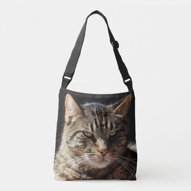 Bolsa Ajustável Gato de gato malhado Grouchy (Frente)
