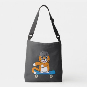 Bolsa Ajustável Gato de Laranja Cachorro em Cartoon