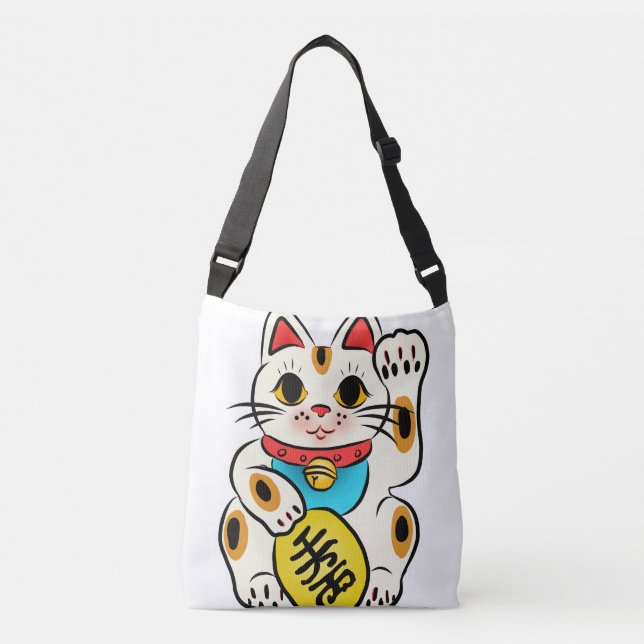 Bolsa Ajustável Gato de sorte japonês maneki neko (Frente)