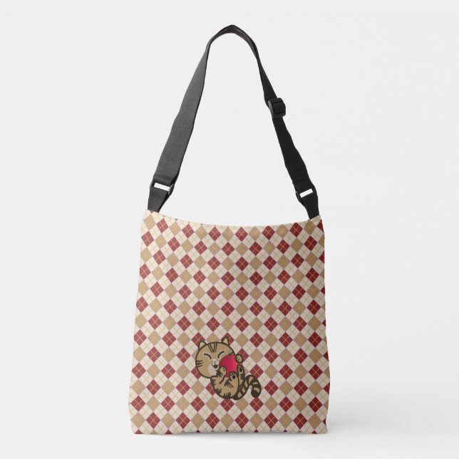 Bolsa Ajustável gato e maçã (Frente)
