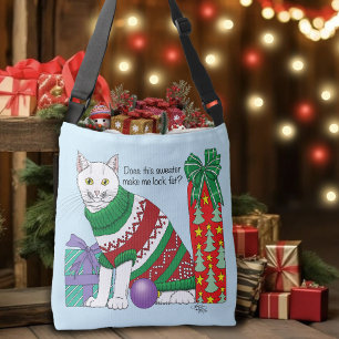 Bolsa Ajustável Gato Engraçado de Natal Feio
