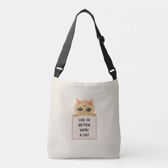 Bolsa Ajustável Gato Fofo (Frente)