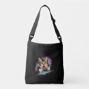 Bolsa Ajustável Gato Galáxico Domina Com Taco E Pizza