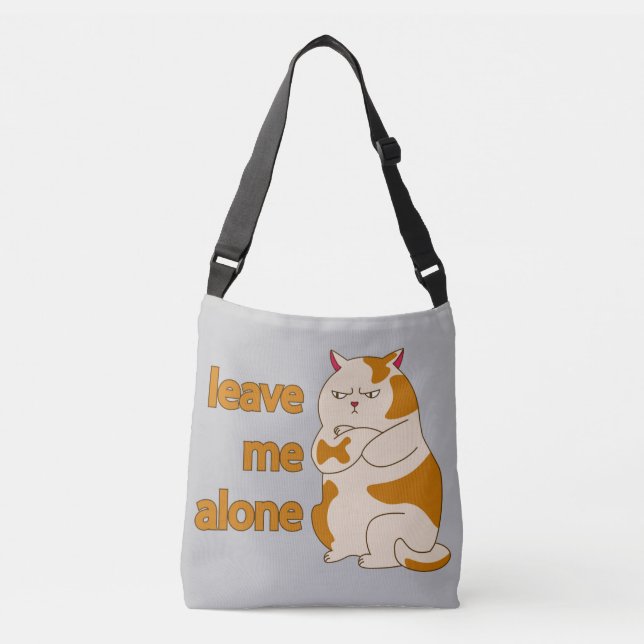 Bolsa Ajustável Gato gordo me deixa em paz (Frente)