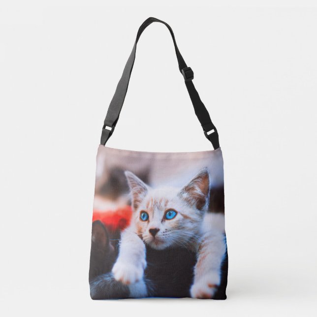 Bolsa Ajustável Gato Grito Adorável De Olhos Azuis De Kitten (Verso)