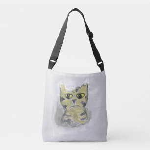 Bolsa Ajustável Gato Infeliz na Arte Folclórica da Neve