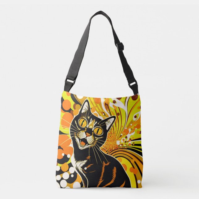 Bolsa Ajustável Gato Louco (Frente)
