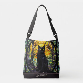 Bolsa Ajustável Gato Negro, Vidro Estido Amarelo