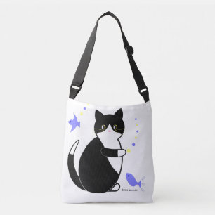 Bolsa Ajustável Gato preto & branco, gato do smoking