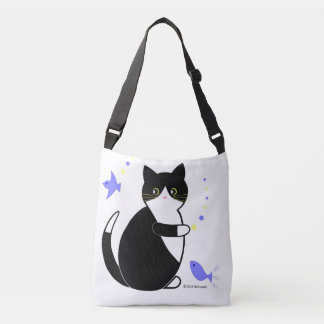 Bolsa Ajustável Gato Preto e Branco, Gato Tuxedo