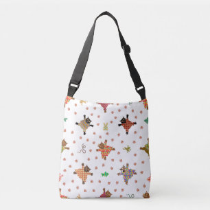 Bolsa Ajustável Gatos Bem Vestidos Fazendo Anjos de Neve