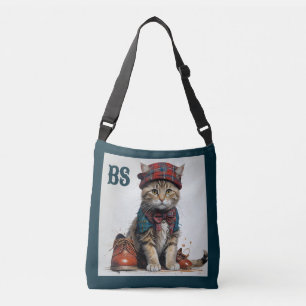 Bolsa Ajustável Gatos em Disguise Escocesa - gatos-tartã encantado