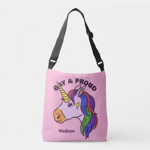 Bolsa Ajustável Gay de Texto Personalizado Unicorn