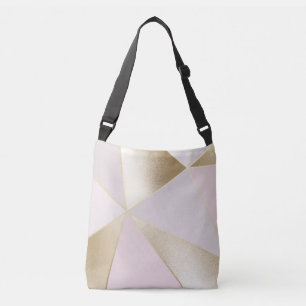 Bolsa Ajustável Geométrico Dourado Rosa