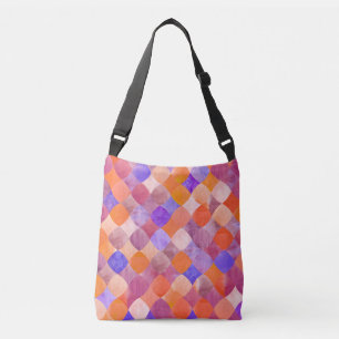 Bolsa Ajustável Geométrico em aquarela, escamas árabes.