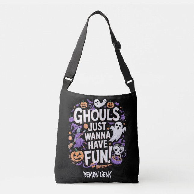 Bolsa Ajustável Ghouls Só Quer Divertir-Se Com A Sacola De Hallowe (Frente)