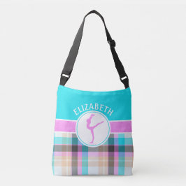 Bolsa Ajustável Ginástica de Tartan Monogramas Golly Girls