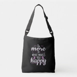 Bolsa Ajustável Ginástica Feminina - Citação Motivacional Feliz