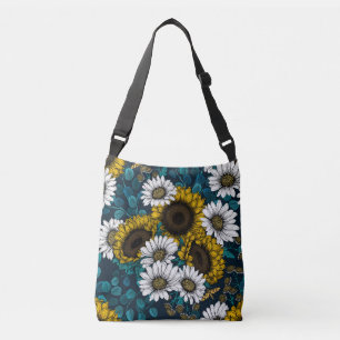 Bolsa Ajustável Girassóis e margaridas, jardim de verão 2