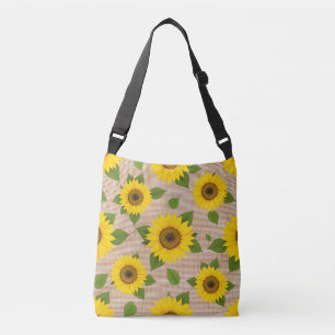Bolsa Ajustável Girassóis em Burlap