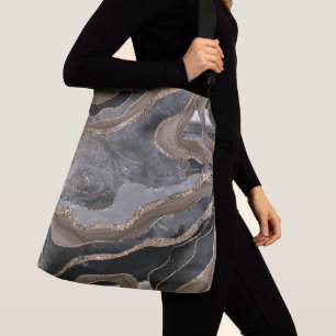 Bolsa Ajustável Glama Dourado de Glusas Marmoris Preto Agate Glitt