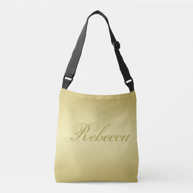 Bolsa Ajustável Glamor gold background Personalizado Nome do Model (Frente)