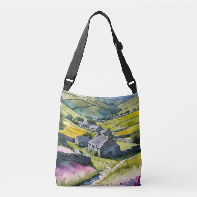 Bolsa Ajustável "Glen Garlands" Paisagem Yorkshire Dales Cena (Frente)