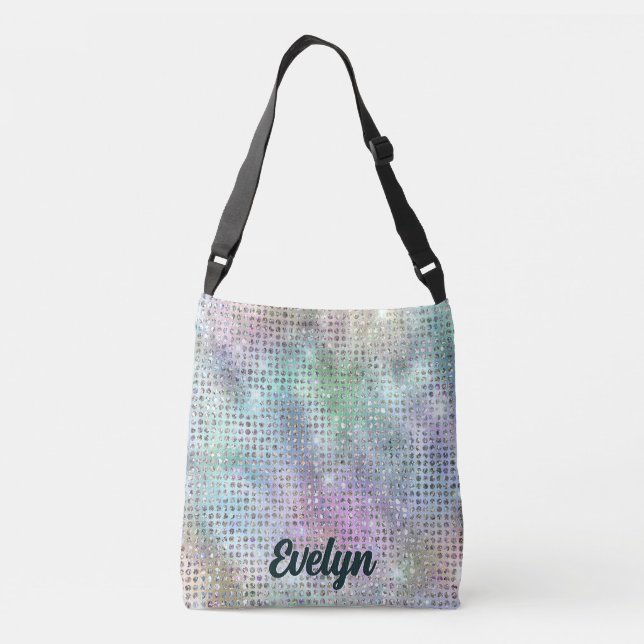 Bolsa Ajustável Glitter Holográfico Personalizado (Verso)