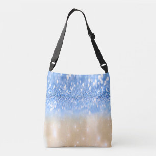 Bolsa Ajustável Glitzy Trendy Sparkle Blue e Dourada Girly Glitter