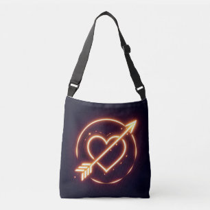 Bolsa Ajustável glowing image of a heart with cupid's arrow