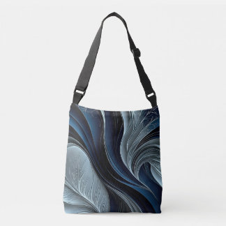 Bolsa Ajustável Golden Air – Almofada Abstrata Fluindo Índigo