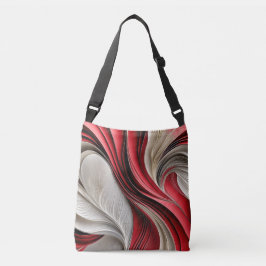 Bolsa Ajustável Golden Air: Cranberry & Champagne Fluindo Abstrato