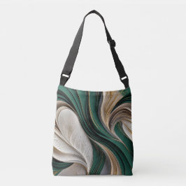 Bolsa Ajustável Golden Air – Esmeralda & Ouro Fluindo Abstrato