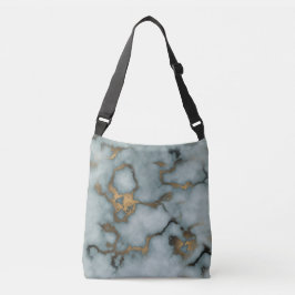 Bolsa Ajustável Golden Vein Marble Ocean Mist Crossbody Bags