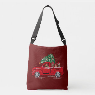 Bolsa Ajustável Goldendoodle Riding Red Truck Papais noeis Natal P