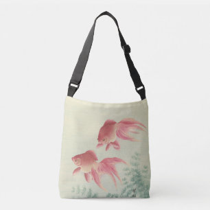 Bolsa Ajustável Goldfish Vintage Japonês Woodblock Impressão