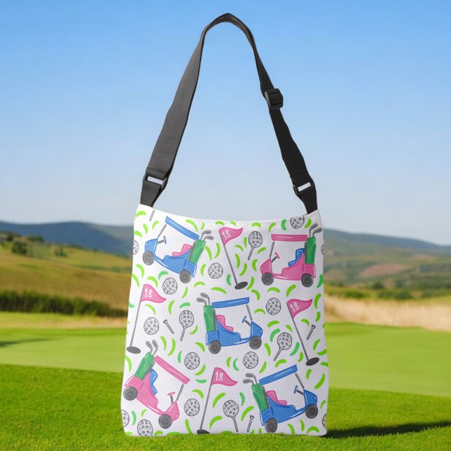 Bolsa Ajustável Golfe Verde Azul Rosa (Criador carregado)