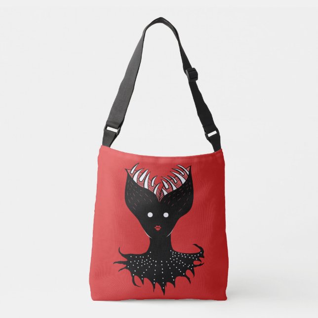 Bolsa Ajustável Gótico Witchy Demon Girl Horror (Frente)