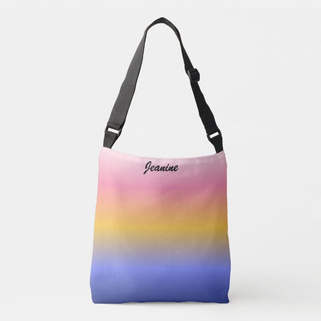 Bolsa Ajustável Gradiente Rosa Amarelo e Azul (Frente)
