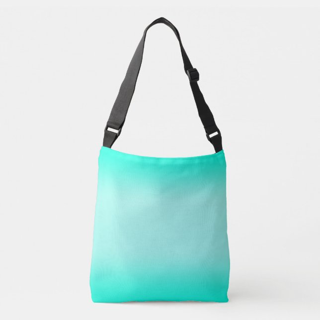 Bolsa Ajustável Gradiente Verde moderno Padrão de Aquarela (Frente)