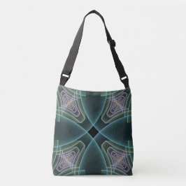 Bolsa Ajustável Gráfico de Arte Geométrica Teal Moderna