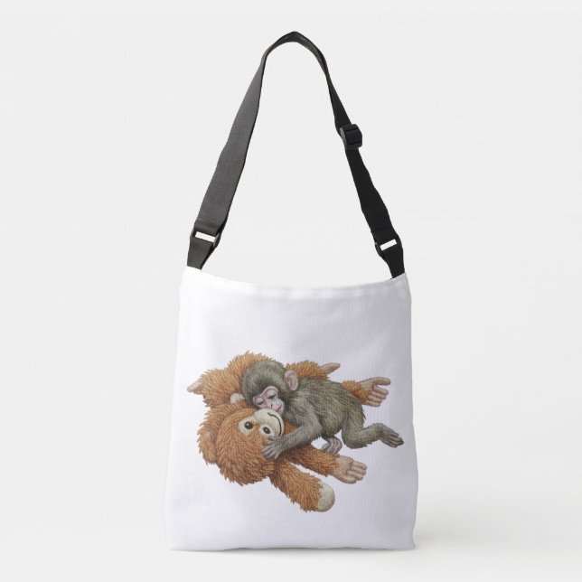 Bolsa Ajustável Gráficos do Macaco Punch, Bebê Macaco Orangotango  (Frente)