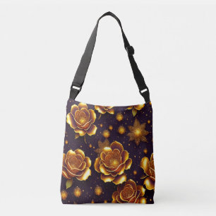 Bolsa Ajustável Grande Coleção Dourada de Rosa Modernos de Luxo